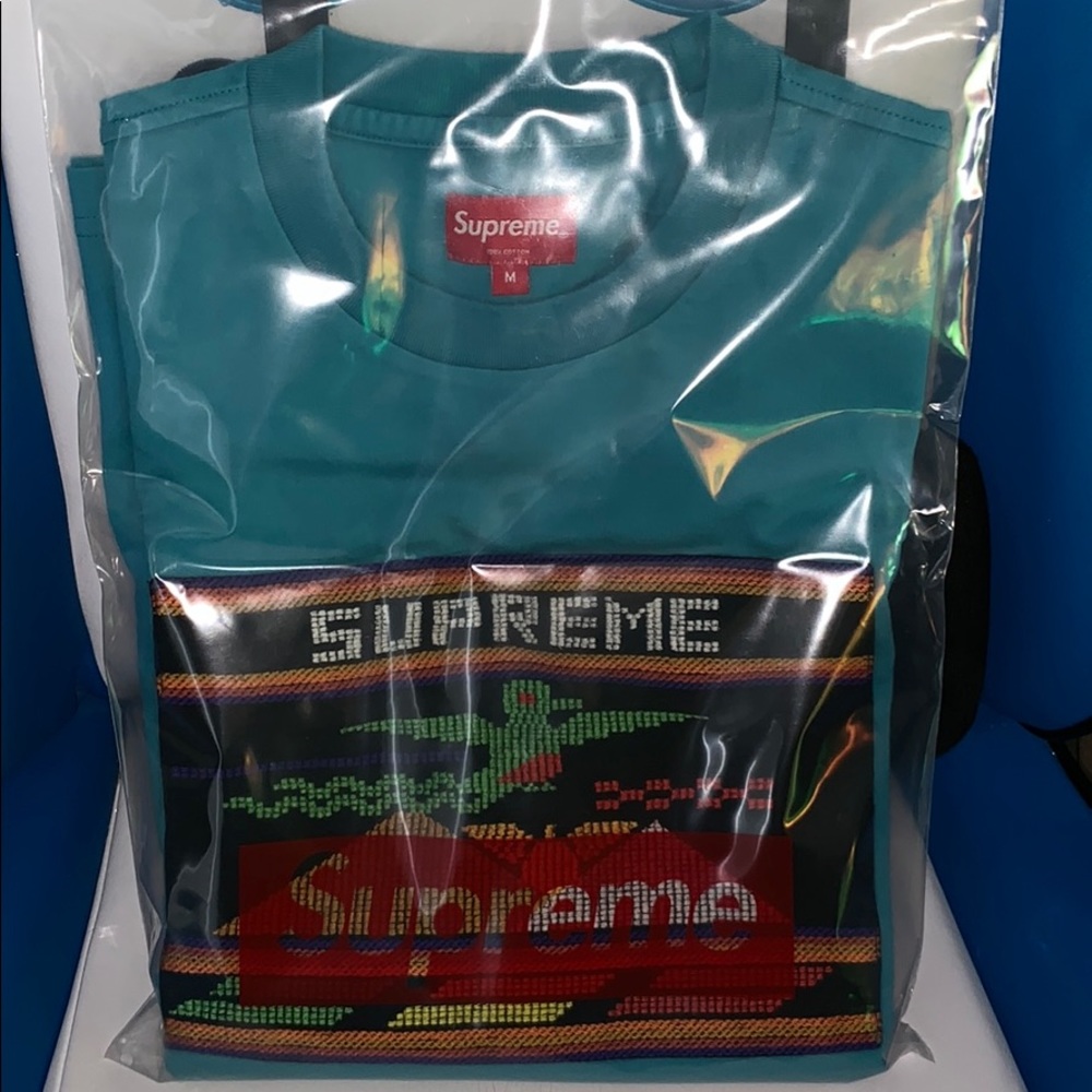 Supreme Needlepoint Patch L/S (Dusty Teal)